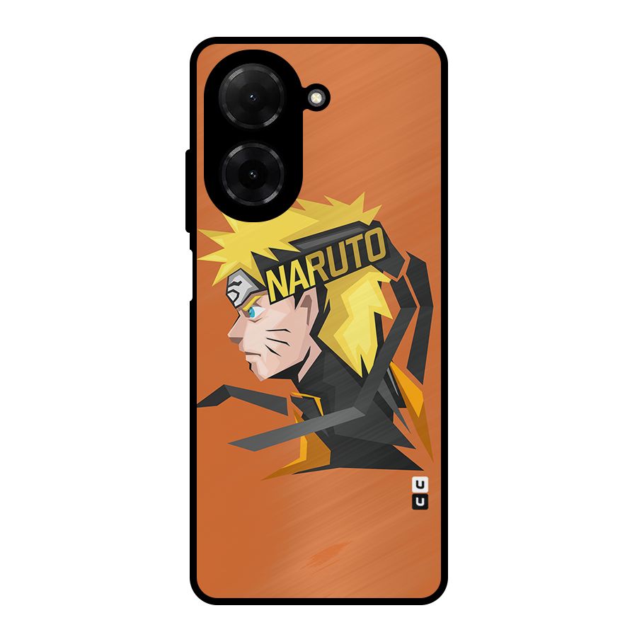 Minimal Naruto Artwork Metal Back Case for Poco C71