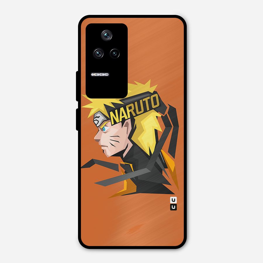 Minimal Naruto Artwork Metal Back Case for Poco F4 5G