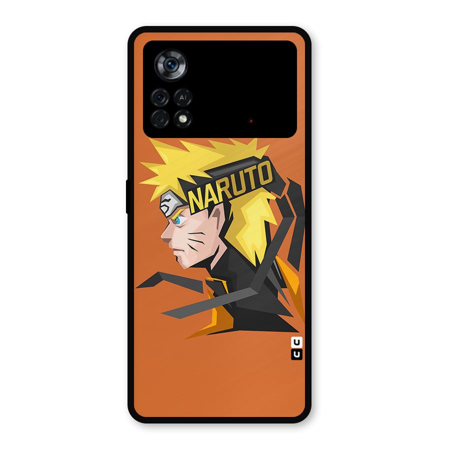Minimal Naruto Artwork Metal Back Case for Poco X4 Pro 5G