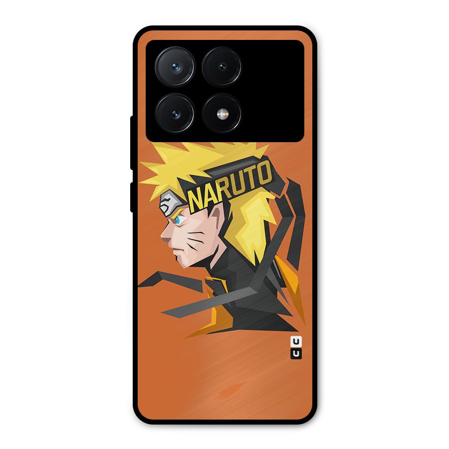 Minimal Naruto Artwork Metal Back Case for Poco X6 Pro