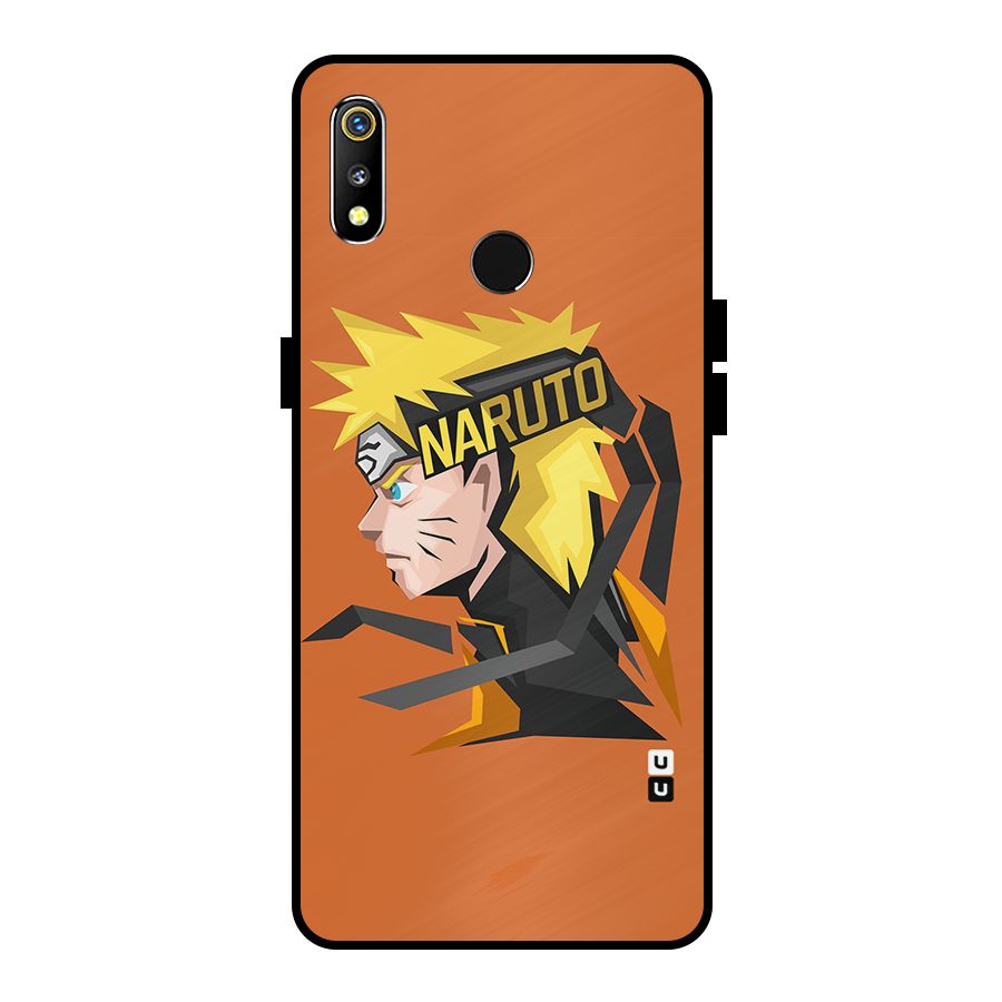 Minimal Naruto Artwork Metal Back Case for Realme 3