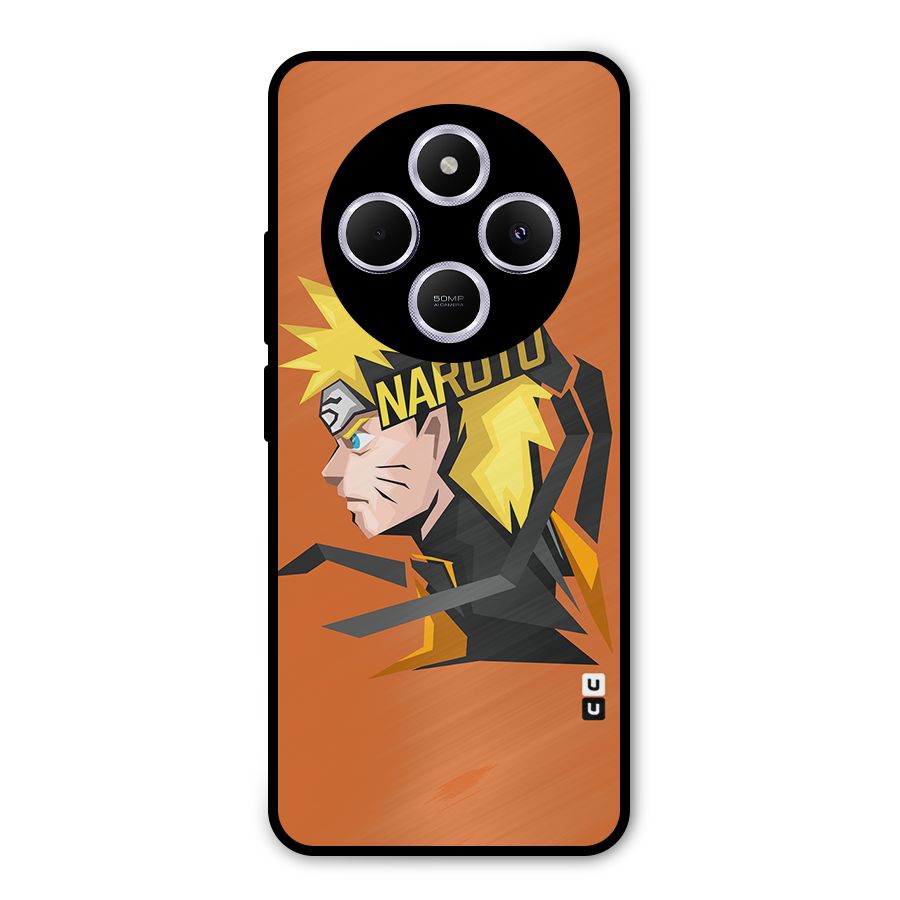 Minimal Naruto Artwork Metal Back Case for Redmi 14C