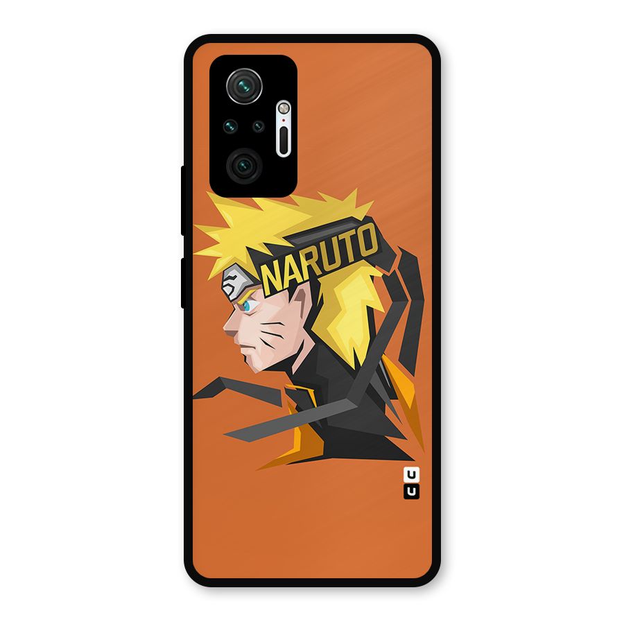 Minimal Naruto Artwork Metal Back Case for Redmi Note 10 Pro Max