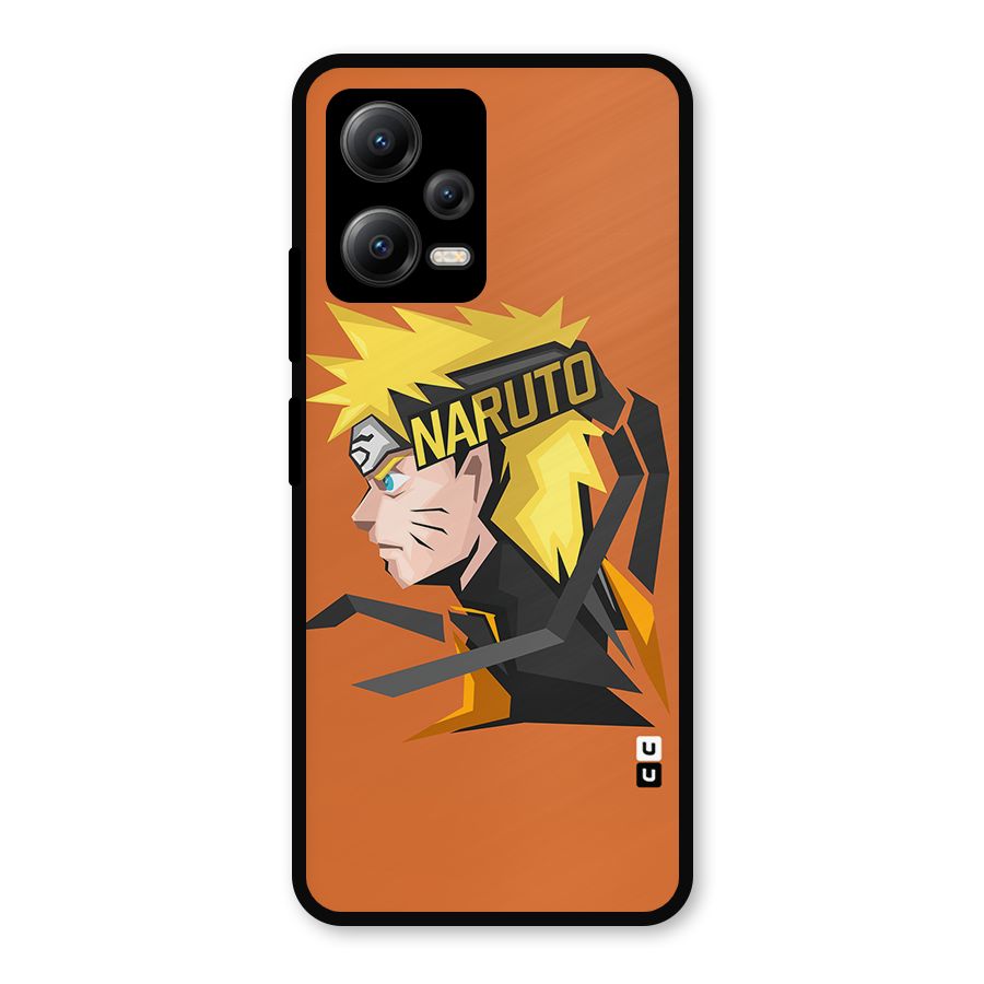 Minimal Naruto Artwork Metal Back Case for Redmi Note 12 5G
