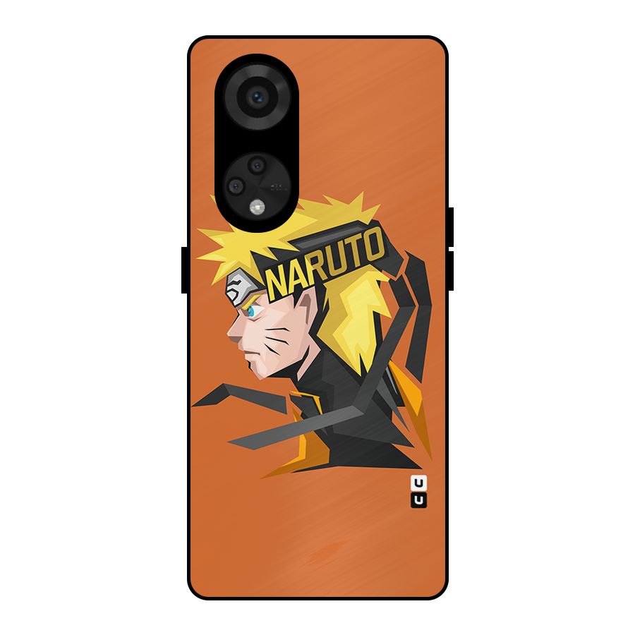 Minimal Naruto Artwork Metal Back Case for Reno8 T 5G