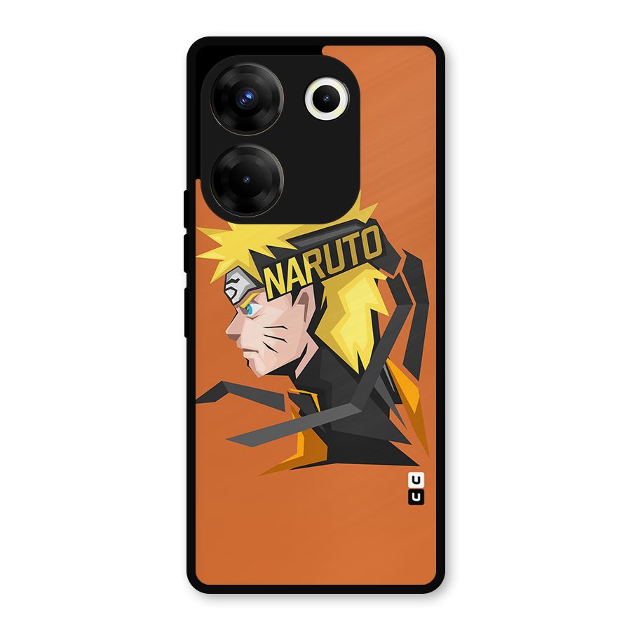 Minimal Naruto Artwork Metal Back Case for Tecno Camon 20 Pro