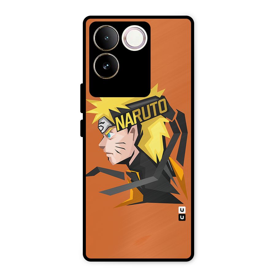 Minimal Naruto Artwork Metal Back Case for Vivo T2 Pro