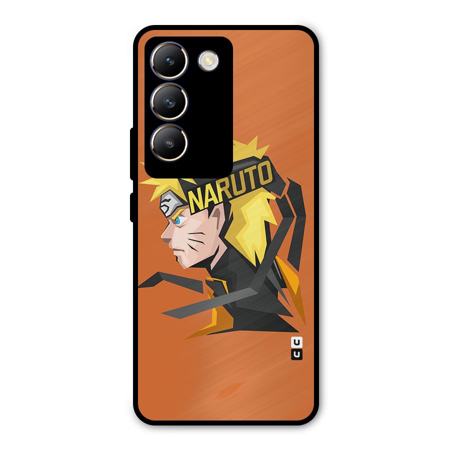 Minimal Naruto Artwork Metal Back Case for Vivo T3 5G
