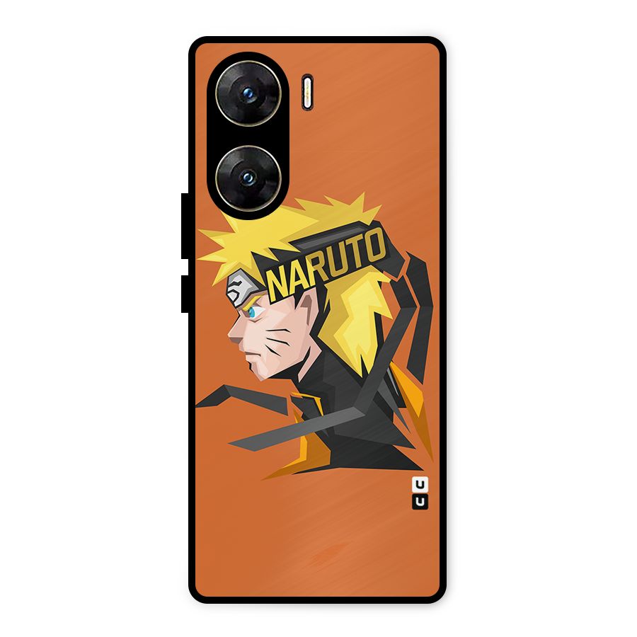 Minimal Naruto Artwork Metal Back Case for Vivo V29e
