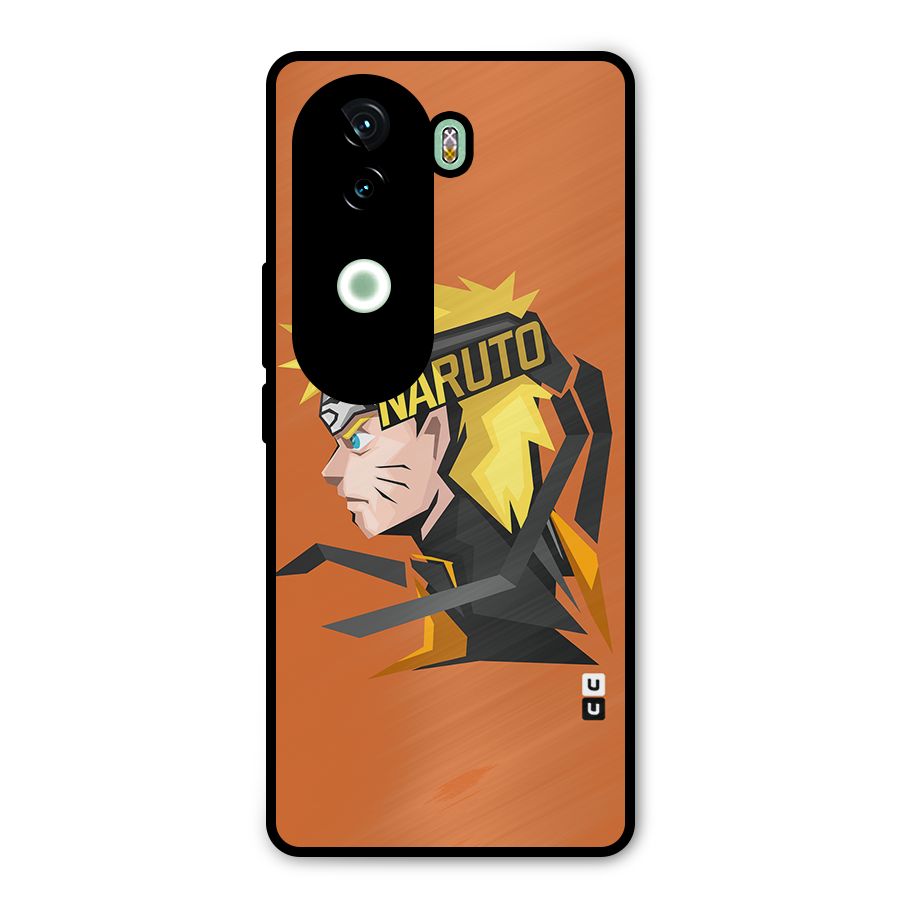 Minimal Naruto Artwork Metal Back Case for Vivo V40e