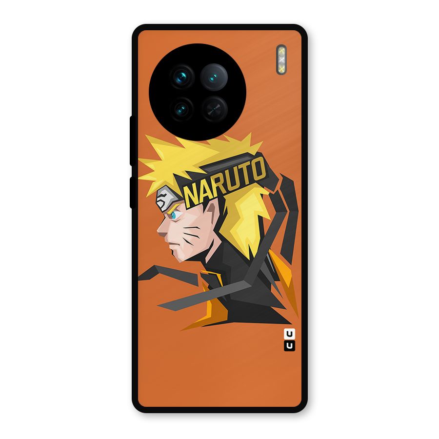 Minimal Naruto Artwork Metal Back Case for Vivo X90