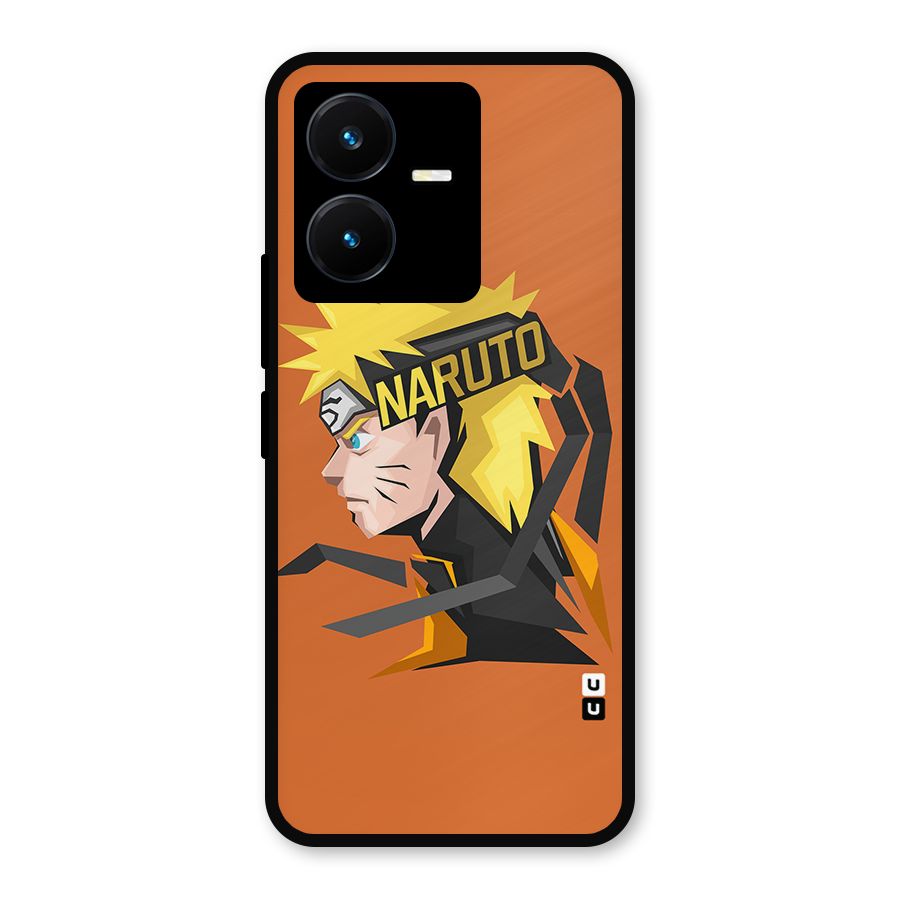 Minimal Naruto Artwork Metal Back Case for Vivo Y22s