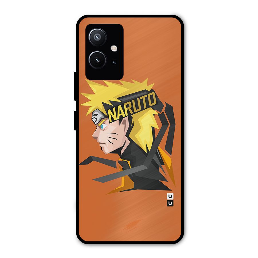 Minimal Naruto Artwork Metal Back Case for Vivo Y75 5G