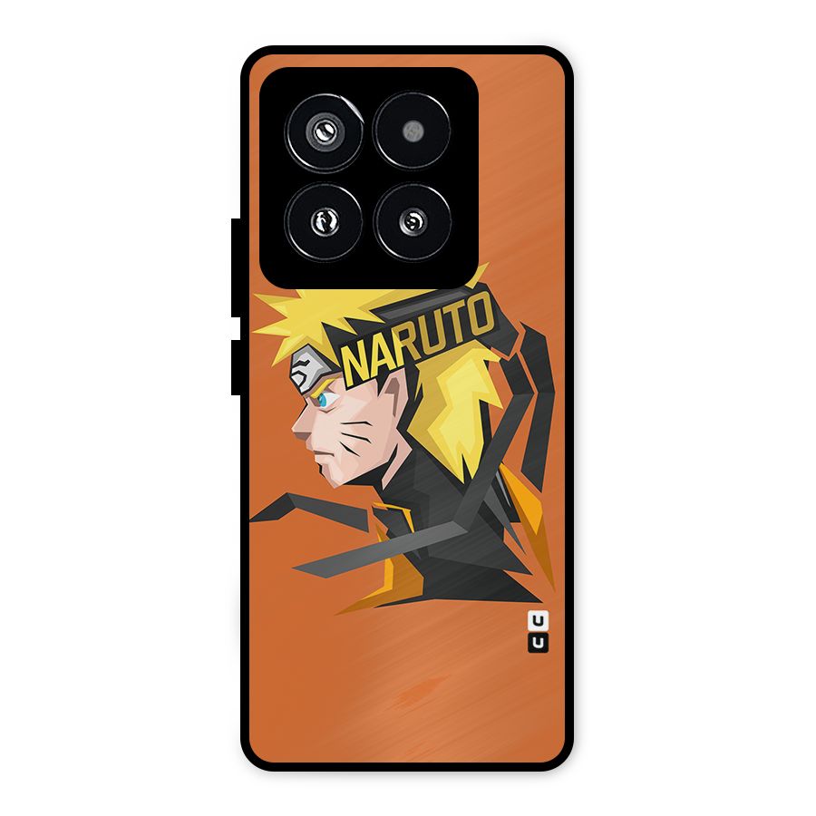 Minimal Naruto Artwork Metal Back Case for Xiaomi 14 Pro