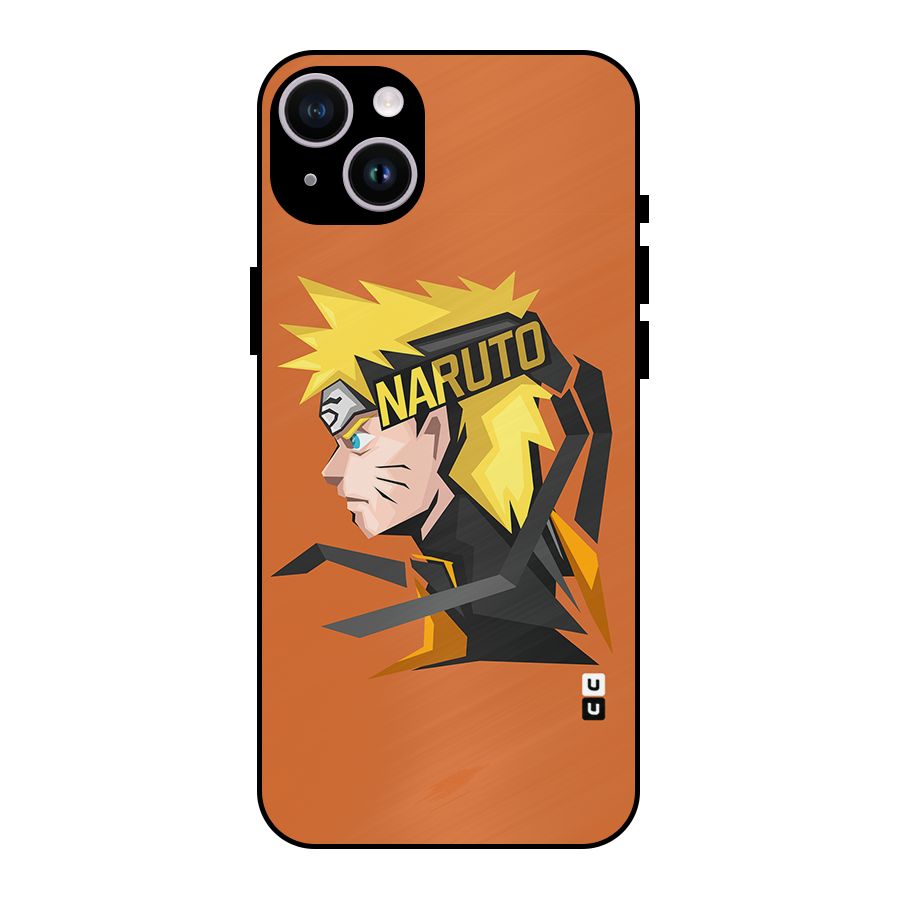 Minimal Naruto Artwork Metal Back Case for iPhone 14 Plus