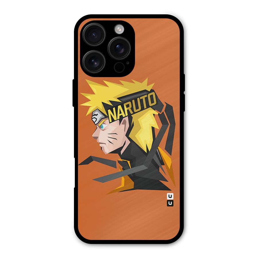 Minimal Naruto Artwork Metal Back Case for iPhone 16 Pro Max