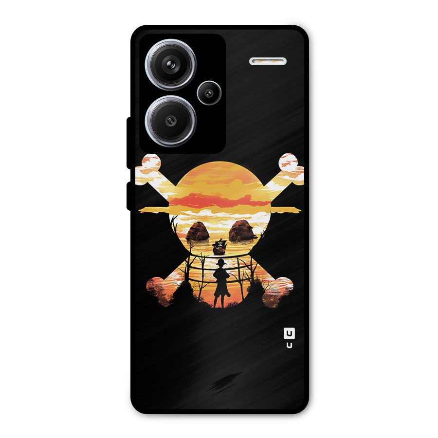 Minimal One Piece Metal Back Case for Redmi Note 13 Pro Plus