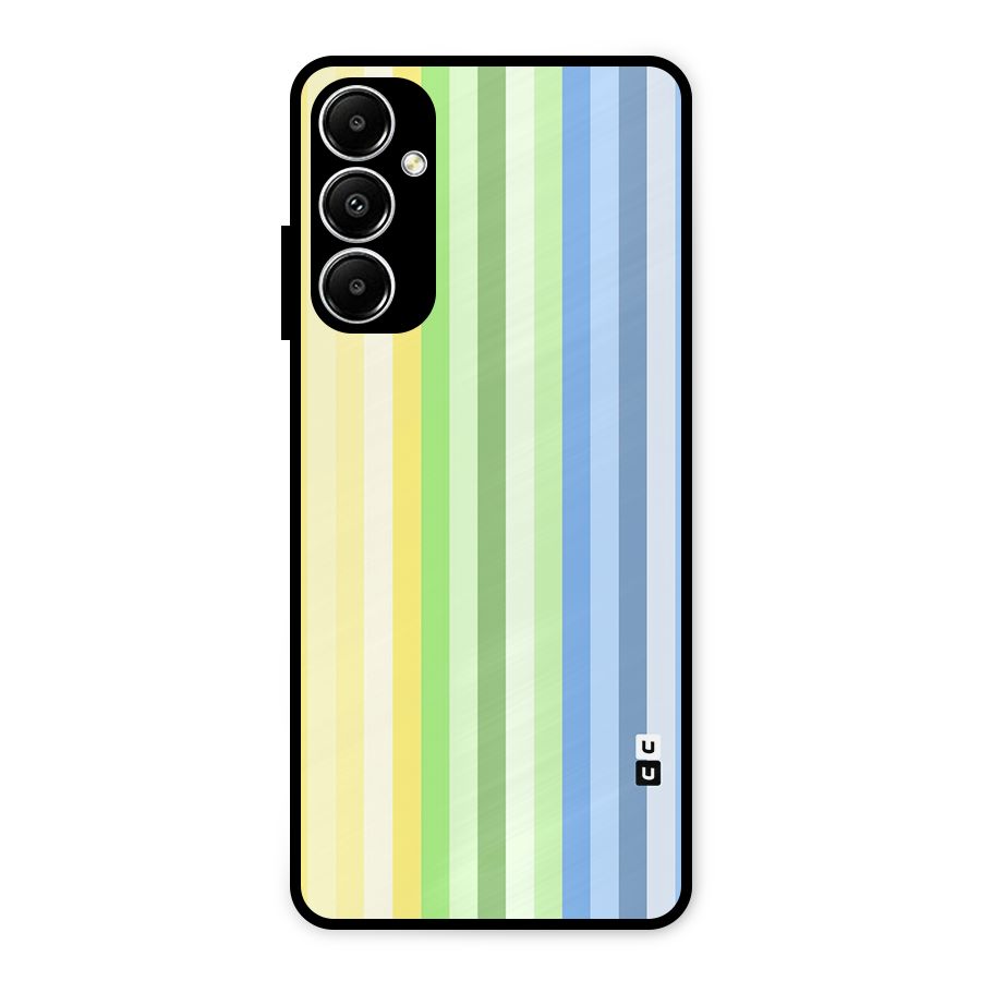 Minimal Pastel Shades Stripes Metal Back Case for Galaxy A05s