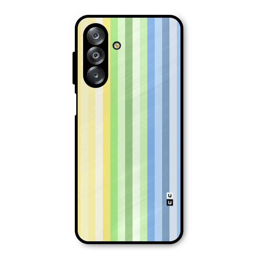 Minimal Pastel Shades Stripes Metal Back Case for Galaxy A26