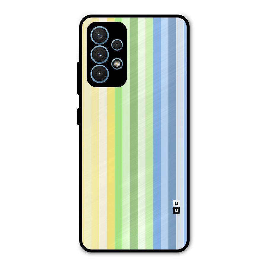 Minimal Pastel Shades Stripes Metal Back Case for Galaxy A32
