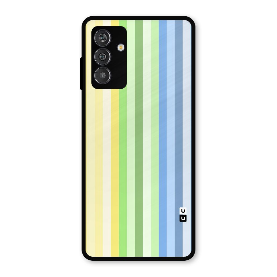 Minimal Pastel Shades Stripes Metal Back Case for Galaxy F13
