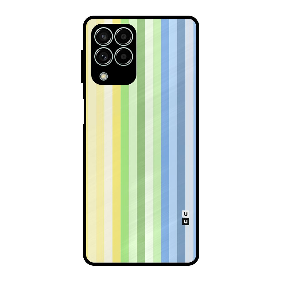 Minimal Pastel Shades Stripes Metal Back Case for Galaxy M33