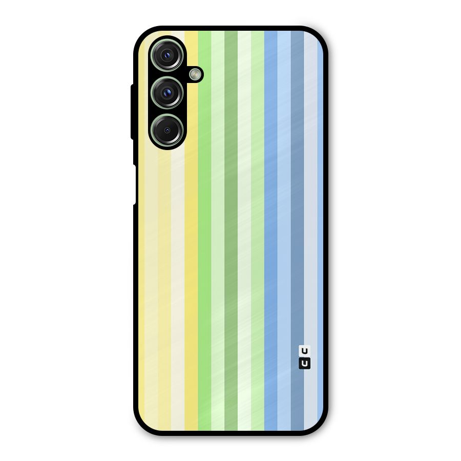 Minimal Pastel Shades Stripes Metal Back Case for Galaxy M34
