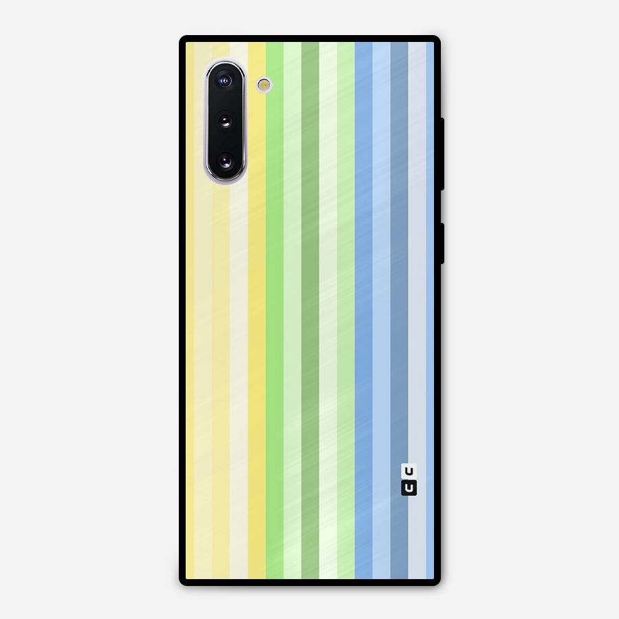 Minimal Pastel Shades Stripes Metal Back Case for Galaxy Note 10