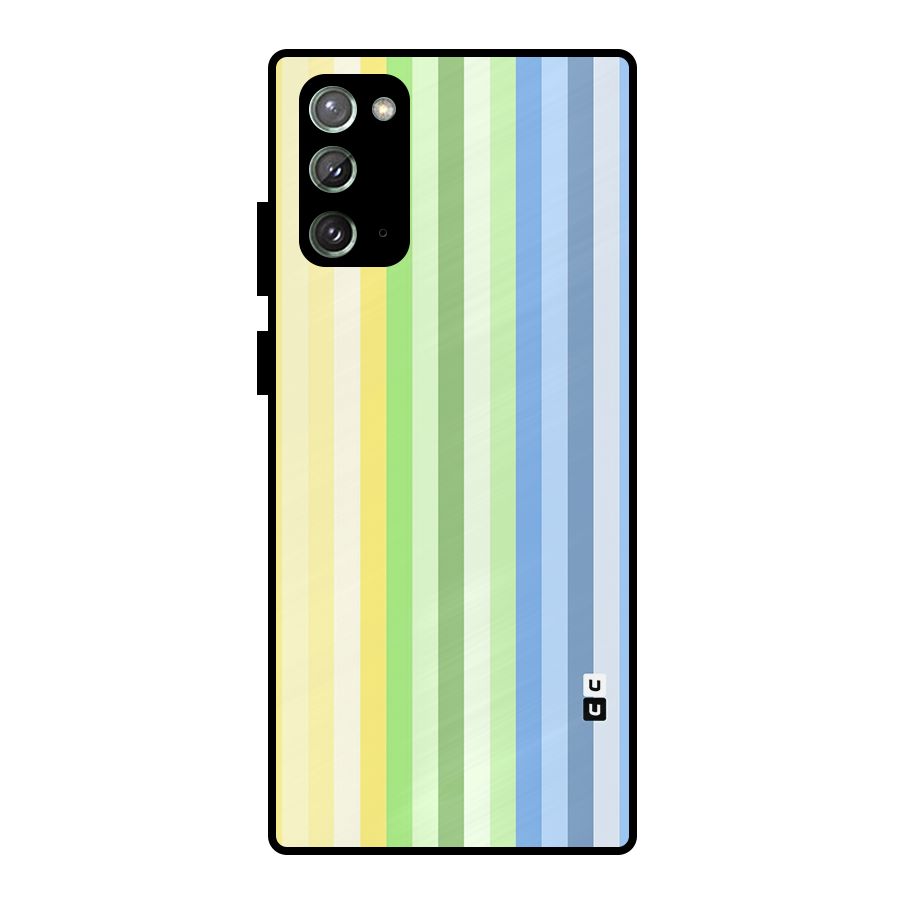 Minimal Pastel Shades Stripes Metal Back Case for Galaxy Note 20