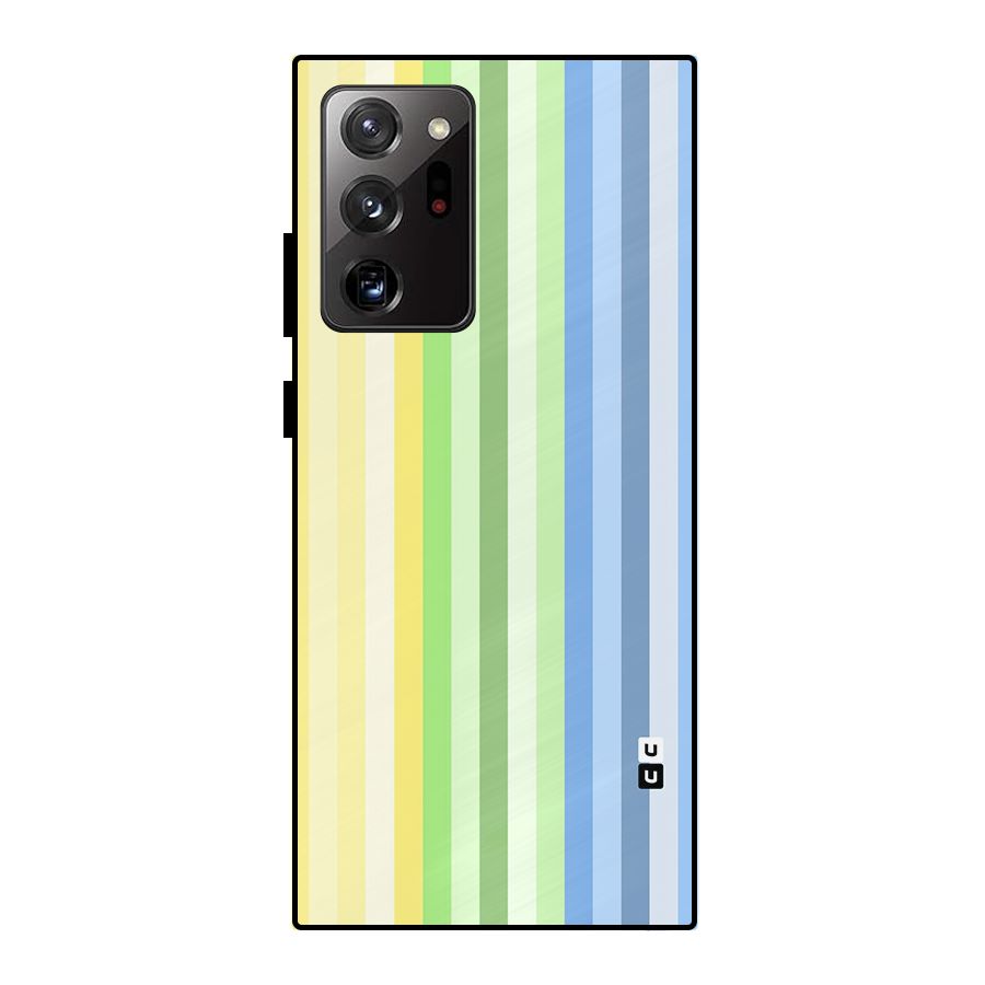 Minimal Pastel Shades Stripes Metal Back Case for Galaxy Note 20 Ultra