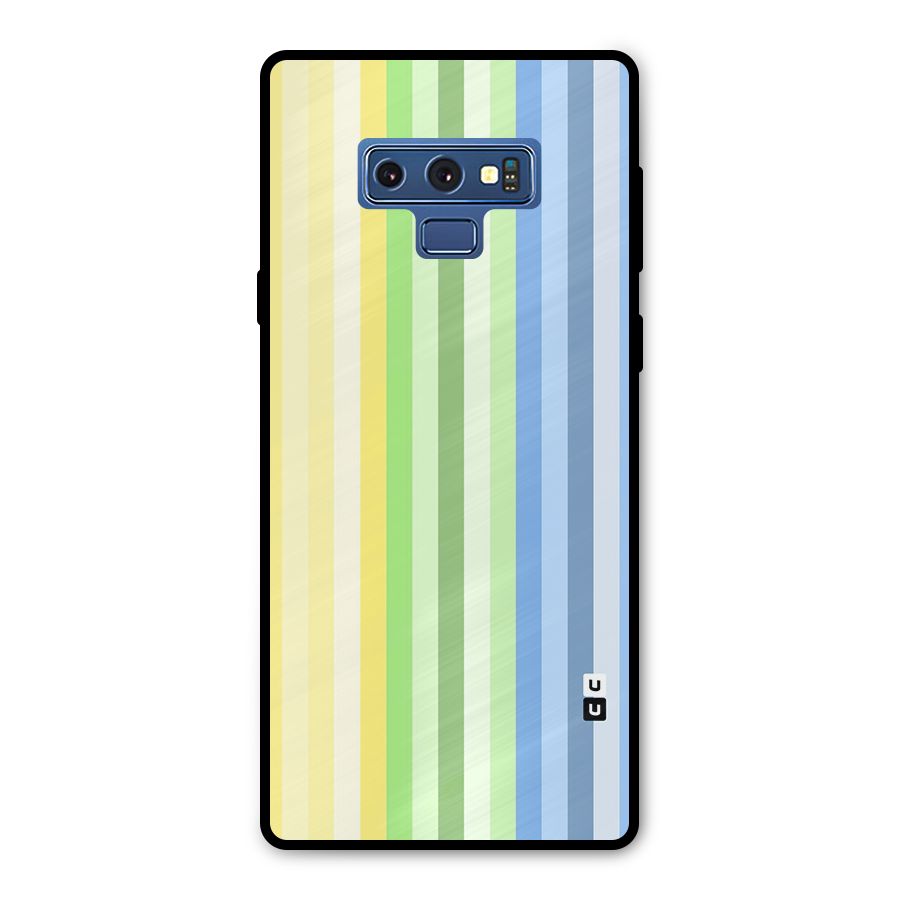 Minimal Pastel Shades Stripes Metal Back Case for Galaxy Note 9