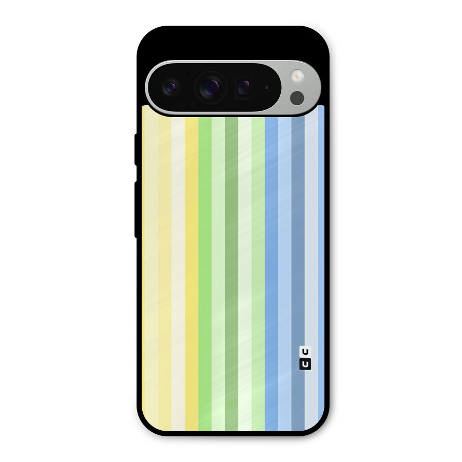 Minimal Pastel Shades Stripes Metal Back Case for Google Pixel 9 Pro XL