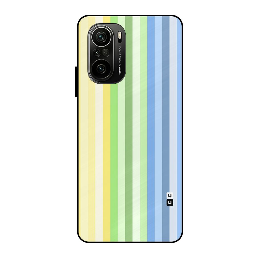 Minimal Pastel Shades Stripes Metal Back Case for Mi 11x