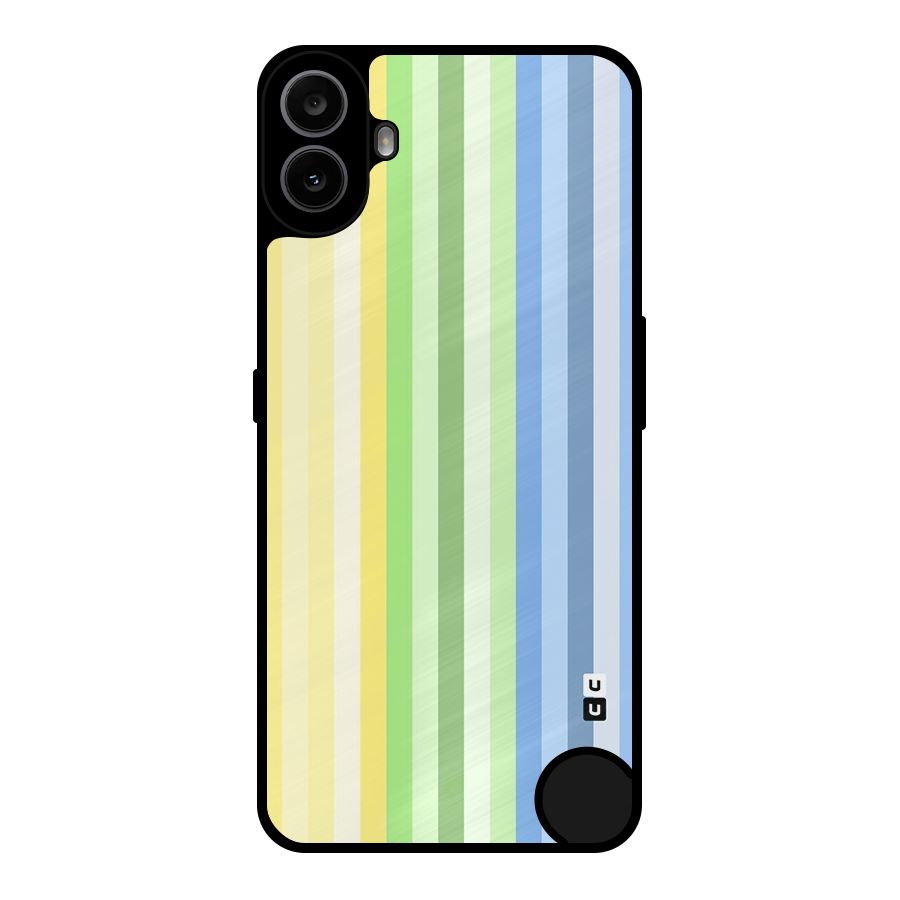 Minimal Pastel Shades Stripes Metal Back Case for Nothing CMF Phone 1