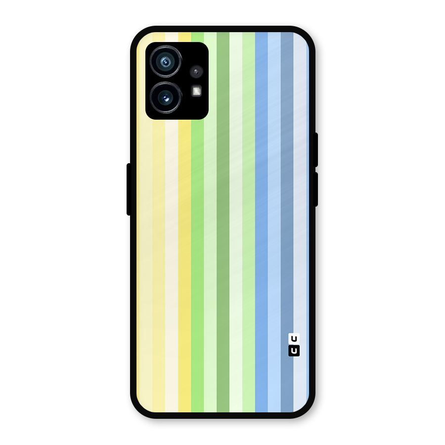Minimal Pastel Shades Stripes Metal Back Case for Nothing Phone 1