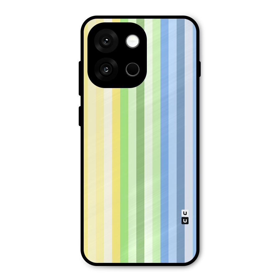 Minimal Pastel Shades Stripes Metal Back Case for OnePlus 13s