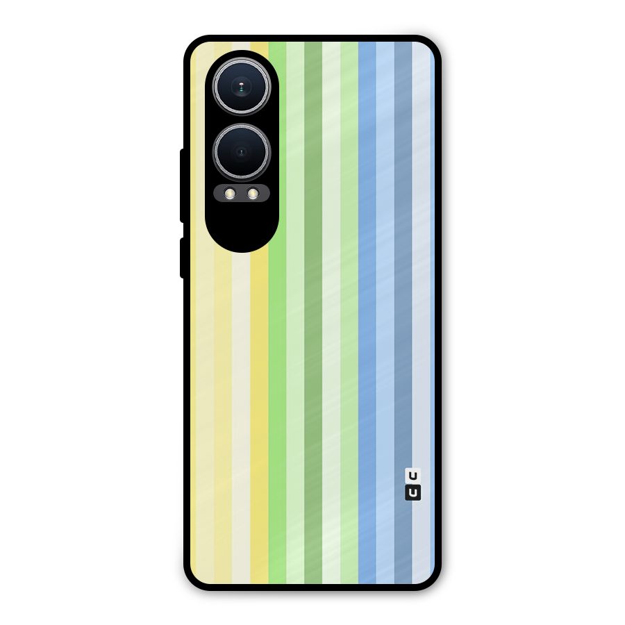Minimal Pastel Shades Stripes Metal Back Case for OnePlus Nord CE4 Lite