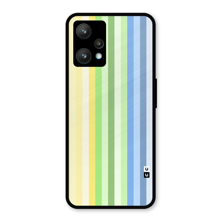 Minimal Pastel Shades Stripes Metal Back Case for Realme 9 Pro Plus 5G
