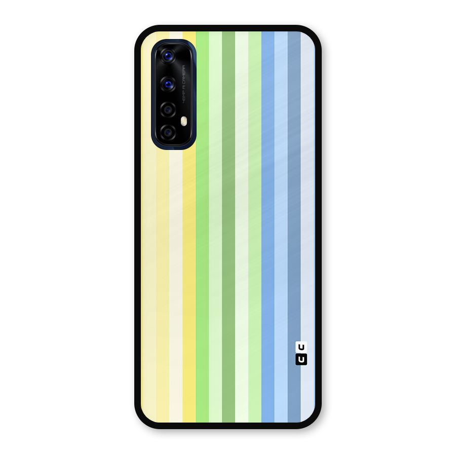 Minimal Pastel Shades Stripes Metal Back Case for Realme Narzo 20 Pro