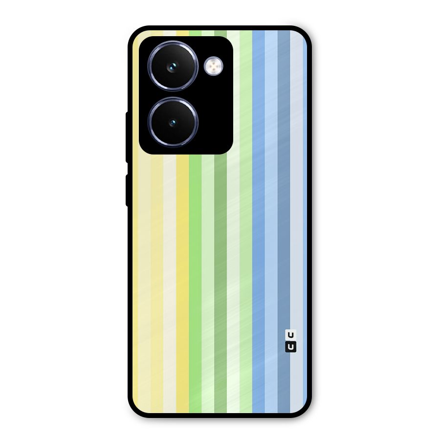 Minimal Pastel Shades Stripes Metal Back Case for Realme P3 Ultra