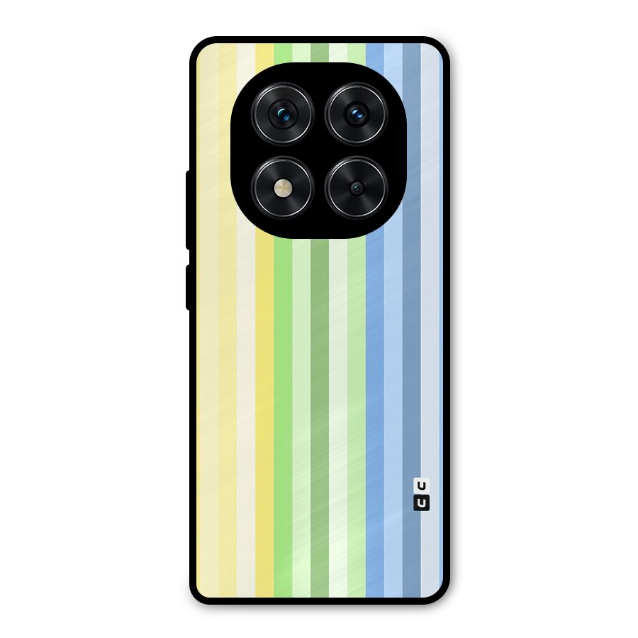 Minimal Pastel Shades Stripes Metal Back Case for Redmi Note 14 Pro 5G