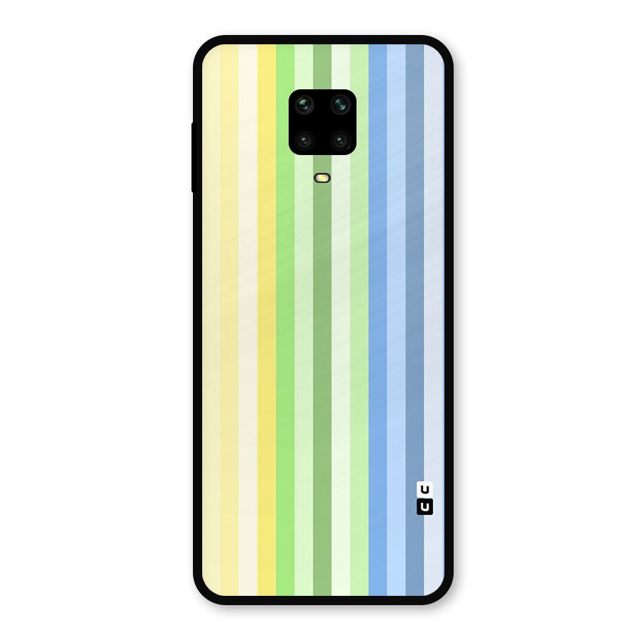 Minimal Pastel Shades Stripes Metal Back Case for Redmi Note 9 Pro
