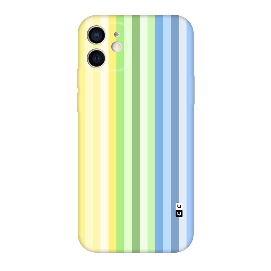 Minimal Pastel Shades Stripes Original Polycarbonate Back Case for iPhone 12