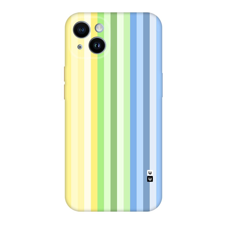 Minimal Pastel Shades Stripes Original Polycarbonate Back Case for iPhone 14