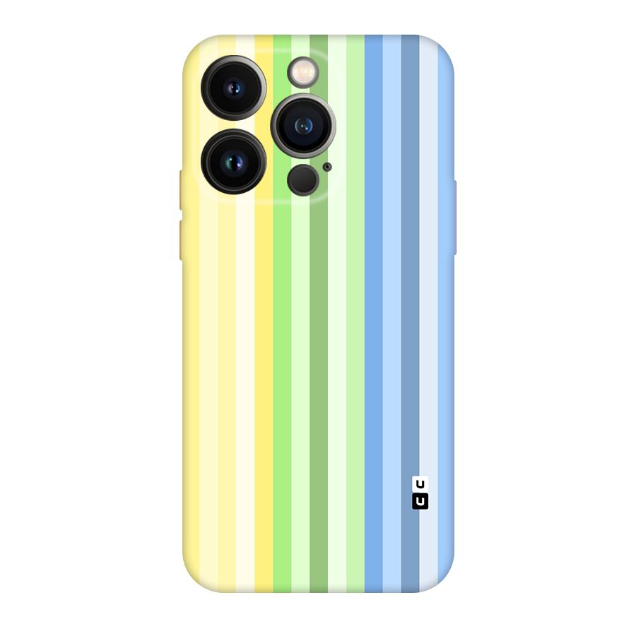 Minimal Pastel Shades Stripes Original Polycarbonate Back Case for iPhone 14 Pro