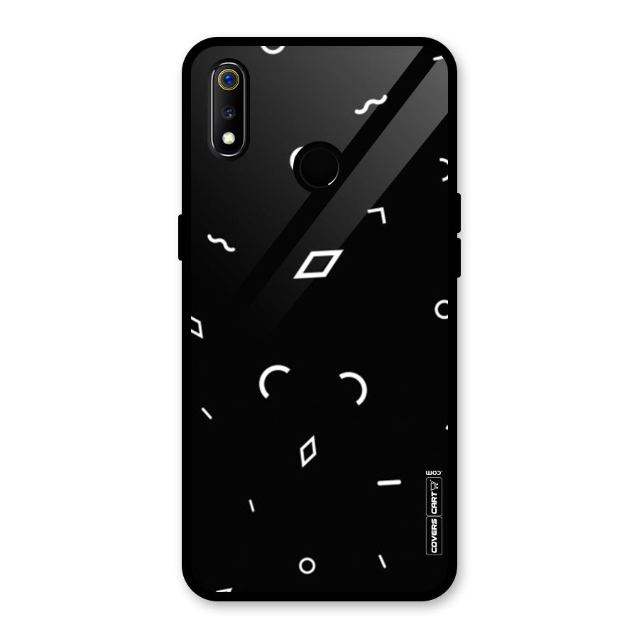 Minimal Shapes Glass Back Case for Realme 3i