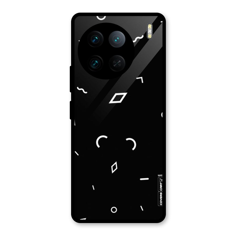 Minimal Shapes Glass Back Case for Vivo X90 Pro