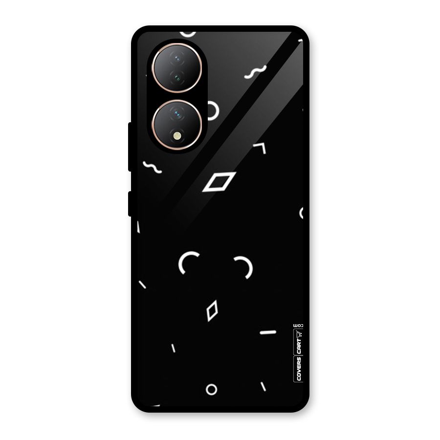Minimal Shapes Glass Back Case for Vivo Y100A