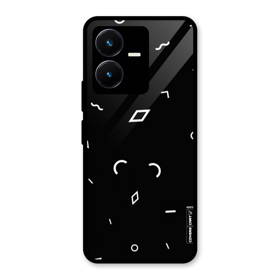 Minimal Shapes Glass Back Case for Vivo Y22s