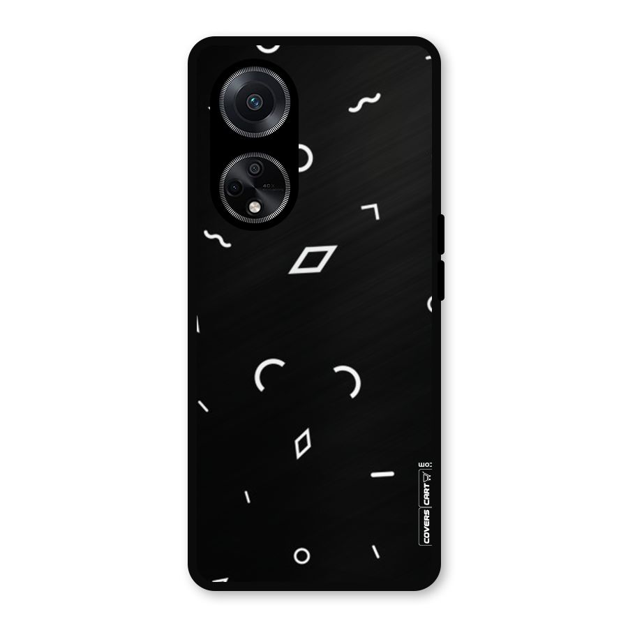 Minimal Shapes Metal Back Case for Oppo F23